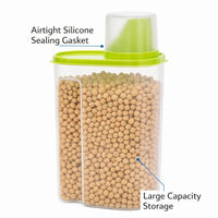 Storage Container Lid Measuring Cup, Cereal Storage Bin Kitchen, Food Storage Container Airtight Sea - Image 6
