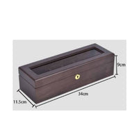 Wooden Watch Box Lacquered Finish Lockable Watch Box Dust Protection