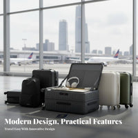 Front-Opening Trolley rollers Frontopening hand luggage Adjustable Handle