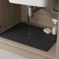 Waterproof Under Sink Mat Raised Border Silicone Leak Tray Heat-Resistant