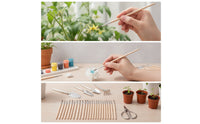 12 Pieces Pollination Brush with Wooden Handle Reusable Pollination Brush