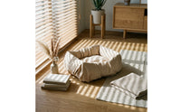 Slip-on Washable Pet Cushion Cover Shielding Dog Bed Slipcover Soft Bedding Wrap-Around Style for Living Room