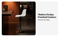 Adjustable Swivel Stool with Backrest Modern Design Bar Chair Stable Round Base