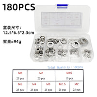 304 Stainless Steel Flat Washer Assortment Kit (180/360/580/600/684 pcs)