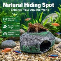 Resin Aquarium Ornament Cave, 13x11x10cm Betta Fish AccessoriesLooking Aquarium Shelter for Hiding, Terrarium Decoration