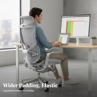 Lumbar Support Ergonomic Mesh Chair Breathable Backrest Ergonomic Mesh-Back Roller Chair Adjustable Height Office Furniture Smooth-Rolling Wheels for Students, Gamers, Study Room, Commercial Use, Gaming Setup