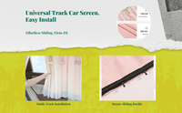 Car Window Privacy Sun Shade, Track-Type, Easy Installation