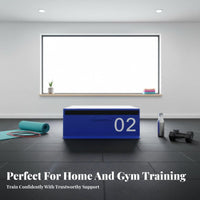 4 Pieces Adjustable Height Stackable Soft Jump Box Set shockAbsorbing Stackable Jump Box Strong Hook-and-Loop Fastener Fasteners Training Block Portable with Handles for Teenagers, Children, Beginners, Home Gym, HIIT Workouts, School