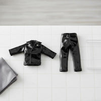 OB11 Doll Clothes Set Cool Look Miniature Biker Jacket Pants for Hobbyists