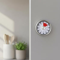 Analoger Countdown-timer Mechanical Timer Device Magnetic Kitchen Clock Stainless Steel Construction Visual Alarm Feature Suitable for Cooking Study Beauty