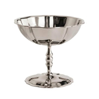 Stemmed Dessert Cup Fluted Rim Tableware Reflective Surface