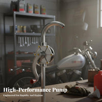 Manual Oil Pump Portable Hand Crank Drum Pump Leak-Proof Seal for Farm, Farmers