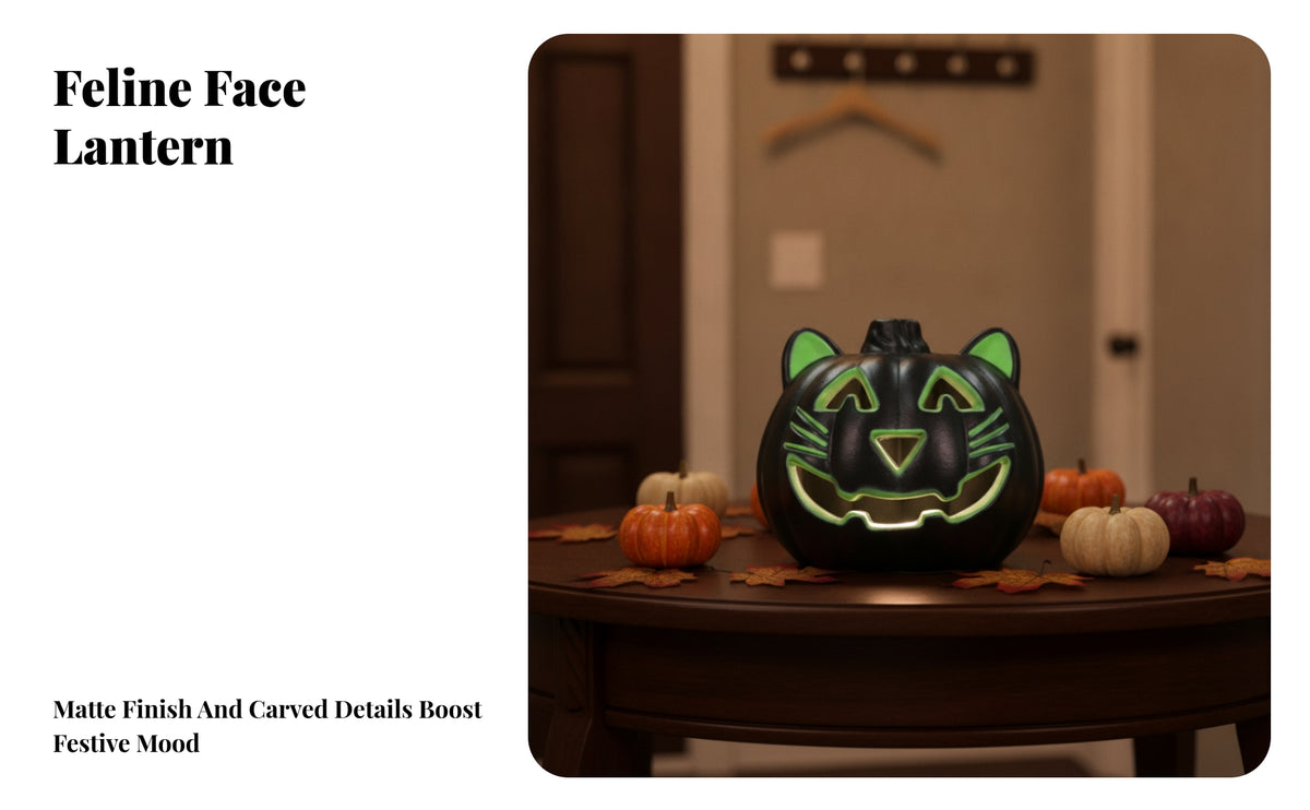Freestanding Halloween Pumpkin Lantern