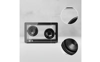 Bluetooth Transparent Speaker Dual-driverDriver Speaker with Clock Compact Gadget Portable for Nightstand
