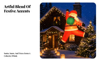 Climbing Santa Red Suit Christmas Figure