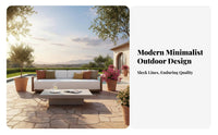 4 Pieces Weather-Resistant 4-Piece Wooden Conversation Set durable Wood Frame Outdoor Furniture luxuriously soft seat pads Patio Lounge Group Removable seat pad protectors for Families, Adults, property owners, Garden, rearyard, Porch, waterfront