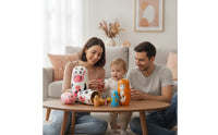 Cartoon Cow Nesting Doll Cute Nesting Doll with Cow Motif Glossy Wooden Animal Figurines Stackable for Children, Collectors, Nursery Decor, Desk Decoration, Playroom