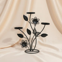 Floral Candle Stand European Design No Assembly Wrought Iron for Wedding