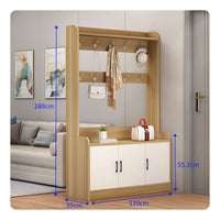 Entryway Coat Rack Shoe Storage Large Capacity Tree with Shoe Storage Versatile Design Entryway Bench with Coat Rack for Rentersway, Foyer