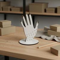 2D Wood Band Display Gift Idea Hand-Shaped Jewelry Display Stand Sturdy Base