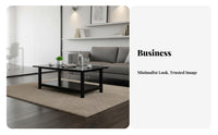 Minimalist Design Sofa and Coffee Table Set Small Space accommodating Reception Seating Business design Lounge Furniture Sturdy Frame for Interior Designers, Office Managers, homeowners, Waiting Room, Lobby