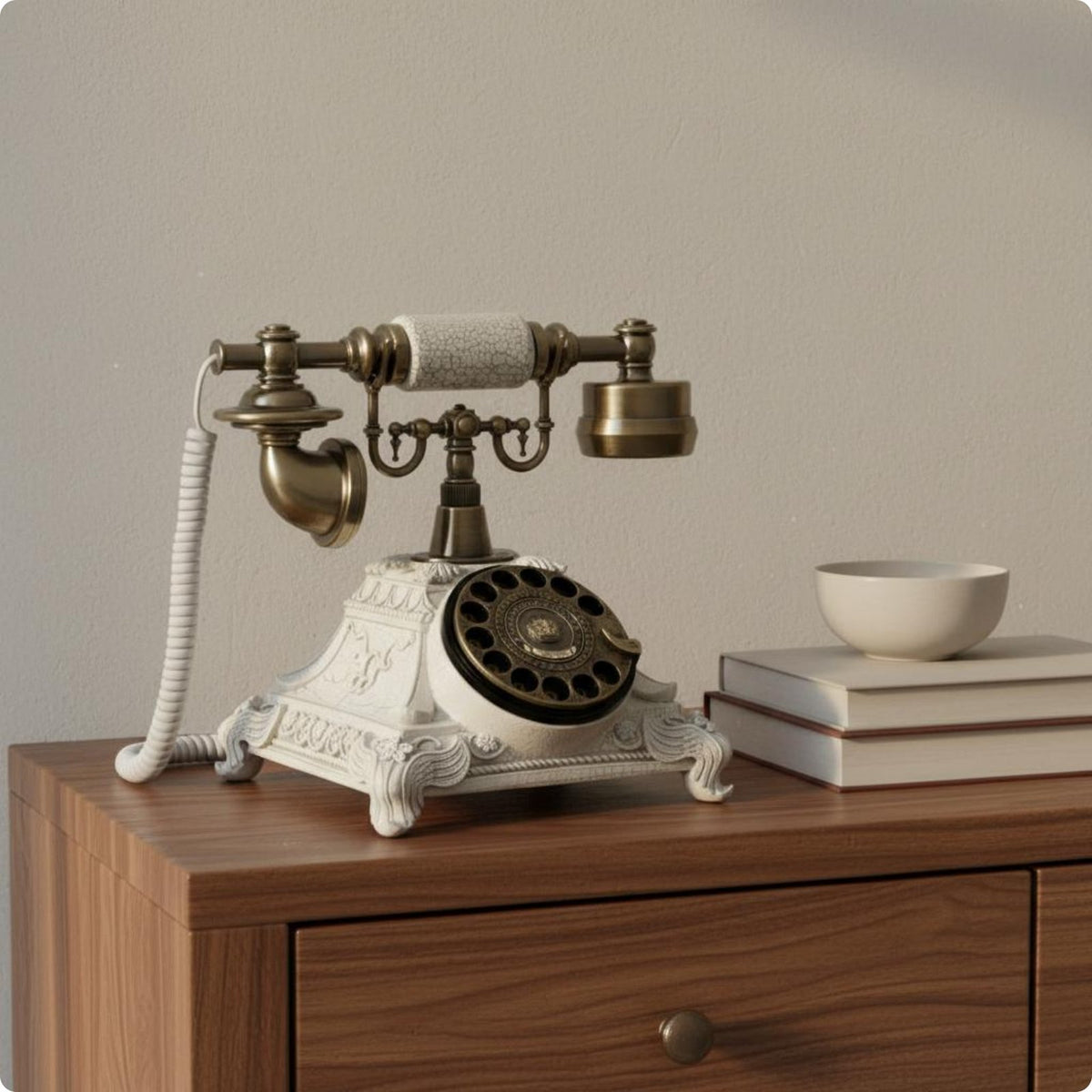 Antique Rotary Phone Plug and Play Vintage Telephone