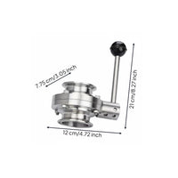 Quick-Install Butterfly Valve Polished Metal Industrial Part