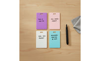 4 Pieces Silicone Memo Board Erasable Stationery Portable for Desk