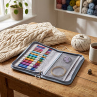 Flexible Interchangeable Knitting Needle Set Portable Interchangeable Circular Knitting Compact Craft Supplies Lightweight for Knitters, Crafters