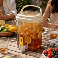 Luxury Heat-Resistant Cold Water Pitcher with Faucet for Refrigerator, Fruit Tea, and Beverages