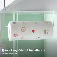 Under-Cabinet Paper Towel Rack Hanging Design Kitchen Roll Dispenser for Renters