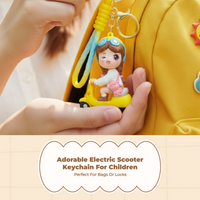 Electric Car Keychain, sturdy Metal decoration, Multi-Functional Backpack Accessory, Gift for Boys and Girls