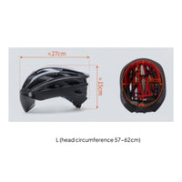 Streamlined Bike Helmet with Visor Aerodynamic Cycle Helmet with Visor Ventilated Protection for Mountain Biking