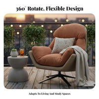Upholstered Rotating Chairchair Luxurious Design Rotating Chairchair Modern Aesthetic Easy Assembly for Readers