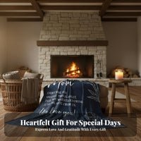 Sentimental Gift Blanket Heartfelt Message Mom Letter Blanket HD Printing