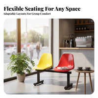Gang Chair Easy to Clean Waiting Room Bench Sturdy Airport Seating Bench for Customers, General Public, Shopping Malls, Airports