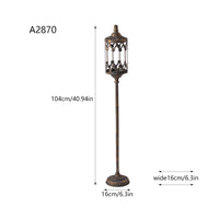 Candle Holder with Glass Lantern Rustic for Patio
