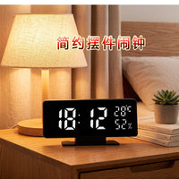 LED电子钟简约多功能时钟长方形大字体温度新品跨境热销跨境智能