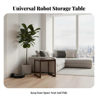 Robot Vacuum Cover Table Premium Wood Robot Vacuum Hutch with Optional Wheels Chinese Design for Entryway