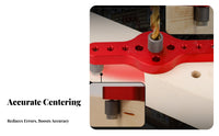 2 in 1 Function Self Centering Dowel Jig Adjustable Self-Centering Dowel Jig Easy to Use for Furniture Makers, Woodworkers, Joinery, Jobsite