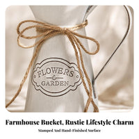Shabby Chic Pitcher Vase with Rope Bow | Distressed Vintage Finish, Farmhouse themed decoration, Flower Pitcher Vase