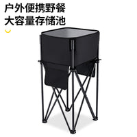 可折叠网球训练车户外露营置物架户外网球收纳筐匹克球教练篮车