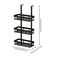 Over the Door Shower Organizer Space Saving Multi-Tier Bathroom Hanging Shelf