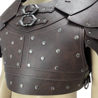 Medieval Riveted Shoulder and Chest Armor Norse Viking Style Retro Cosplay Prop