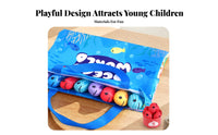 Educational Inspired Cloth Fishing Game Set Develops Hand-Eye Coordination Toddler Fishing Toy Soft & Safe Soft Sea Creature and Stacking Cups Set Parent-Child Interactive for Toddlers, Preschoolers, Babies, Playroom, Floor, Bathtub