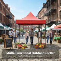 1 Piece Canopy Tent Waterproof Shelter Quick-setup Foldable 4-leg Structure Suitable for Beach Lovers Car Owners Markets Backyard Athletic Events