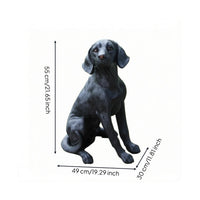 Labrador Sculpture Detailed Coat Texture Sitting Dog Figurine Decorative Garden Decoration for Home