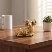 Brass Paperweight Sculpted Ram Figurine Long-Lasting for Study, Professionals