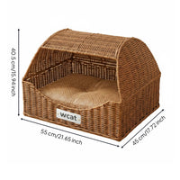 Drawer Type Pet Bed Breathable Semi Enclosed Feline Bed Cozy for Summer, Indoor