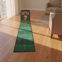Golf Putting Mat with Target Net Portable Golf Hitting Net with Practice Mat Foldable for Golfers, Beginners, Home, Backyard, Office